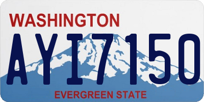 WA license plate AYI7150