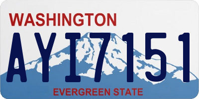 WA license plate AYI7151