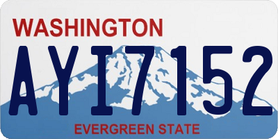 WA license plate AYI7152