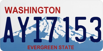 WA license plate AYI7153