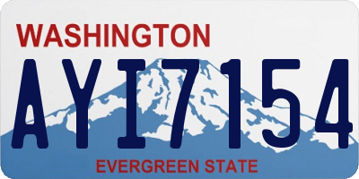 WA license plate AYI7154
