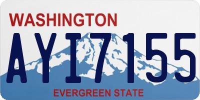 WA license plate AYI7155