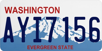 WA license plate AYI7156