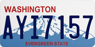 WA license plate AYI7157