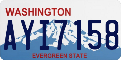 WA license plate AYI7158
