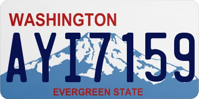WA license plate AYI7159