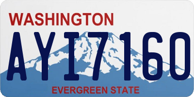WA license plate AYI7160