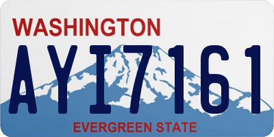 WA license plate AYI7161