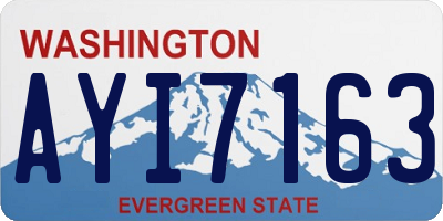 WA license plate AYI7163