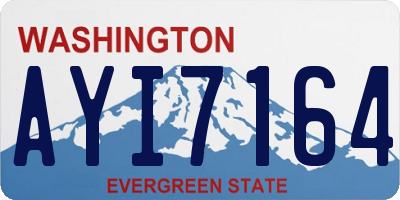 WA license plate AYI7164