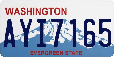 WA license plate AYI7165