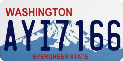 WA license plate AYI7166