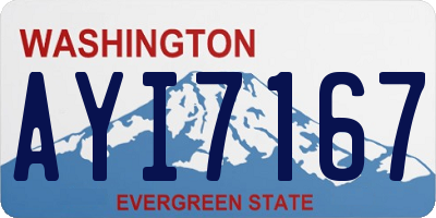 WA license plate AYI7167