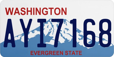 WA license plate AYI7168