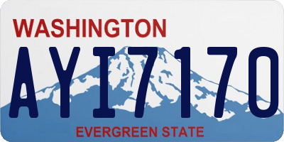 WA license plate AYI7170