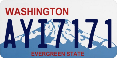 WA license plate AYI7171