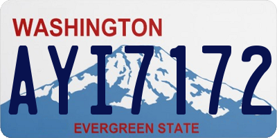 WA license plate AYI7172