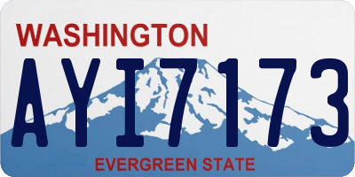 WA license plate AYI7173