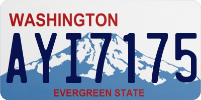 WA license plate AYI7175