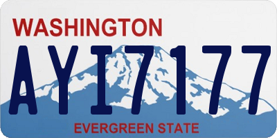 WA license plate AYI7177