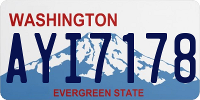 WA license plate AYI7178