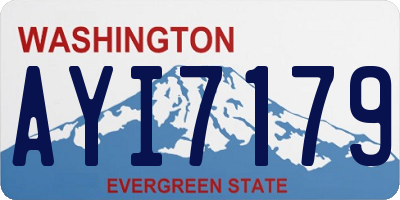 WA license plate AYI7179