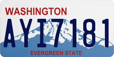 WA license plate AYI7181