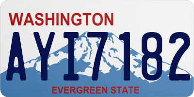 WA license plate AYI7182
