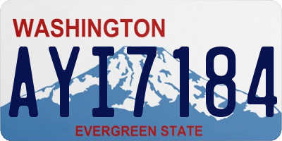 WA license plate AYI7184