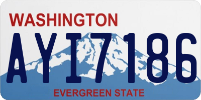 WA license plate AYI7186