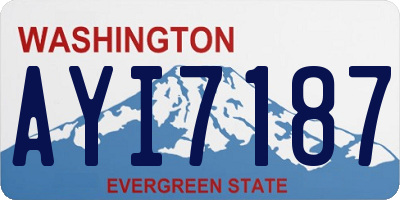 WA license plate AYI7187