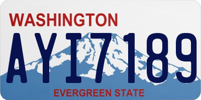 WA license plate AYI7189