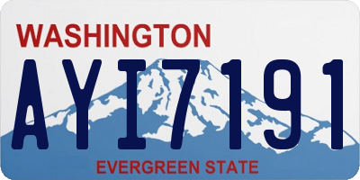 WA license plate AYI7191