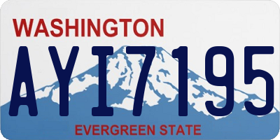 WA license plate AYI7195