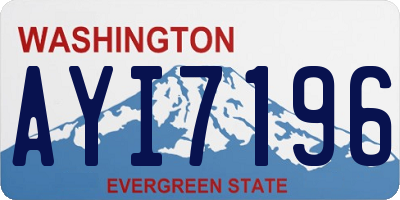 WA license plate AYI7196