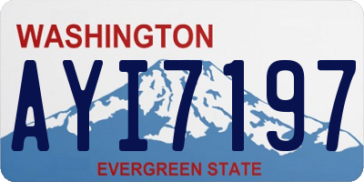 WA license plate AYI7197