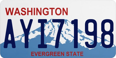 WA license plate AYI7198