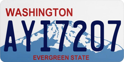 WA license plate AYI7207
