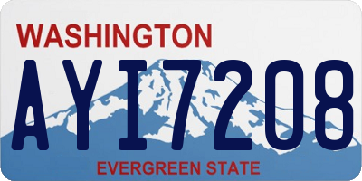 WA license plate AYI7208
