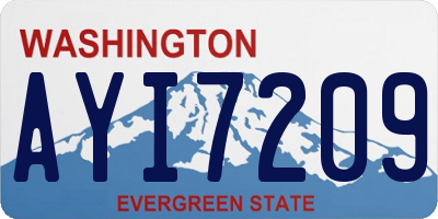 WA license plate AYI7209
