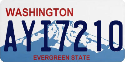 WA license plate AYI7210