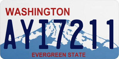 WA license plate AYI7211