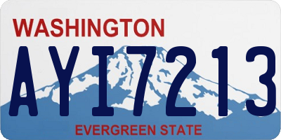 WA license plate AYI7213