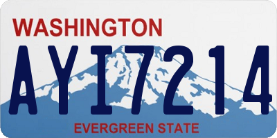 WA license plate AYI7214