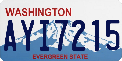 WA license plate AYI7215