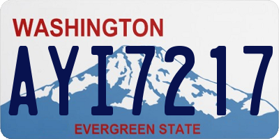 WA license plate AYI7217
