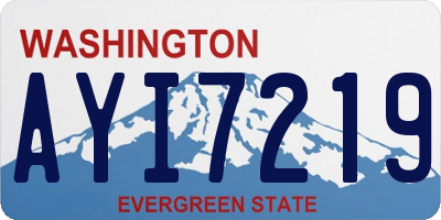 WA license plate AYI7219