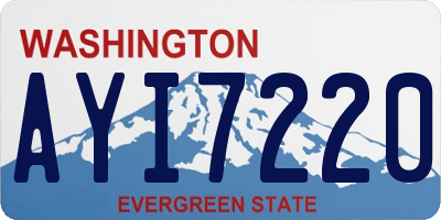 WA license plate AYI7220