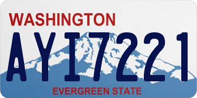 WA license plate AYI7221