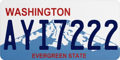WA license plate AYI7222